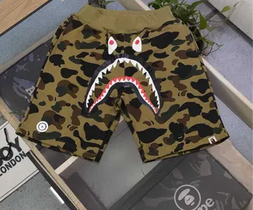 AAPE 카모플라주 상어 입 디자인 숏 팬츠