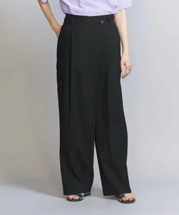 BEAUTY&YOUTH 포플린 랩 와이드 팬츠