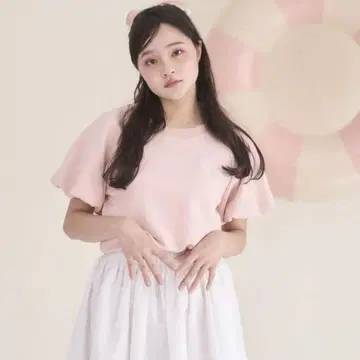 muguet ribbon uniform sweat 핑크
