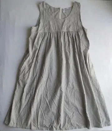 le Glazik 스트라이프 슬리브리스 원피스 Size.36 일본제