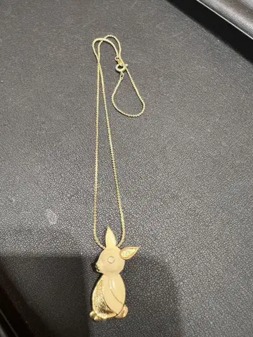 토끼 디자인 목걸이 골드 컬러