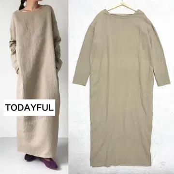 TODAYFUL 본딩 코쿤 드레스 38 베이지