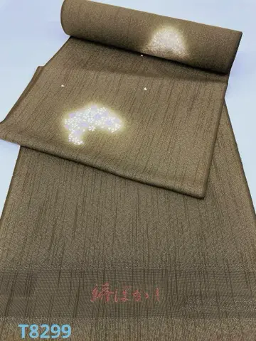 코몬 가스키 보카시 벚꽃 금색 순수 실크 옷감