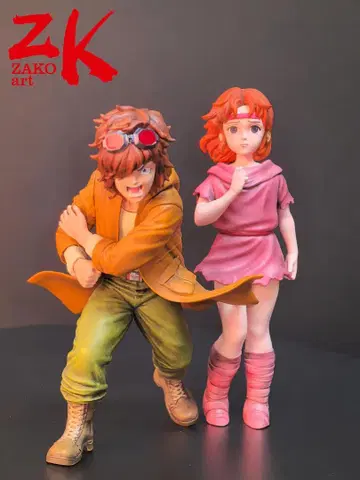 레어 북두의 권 린&배트 세트 ZAKO 아트 레진 캐스트 피규어