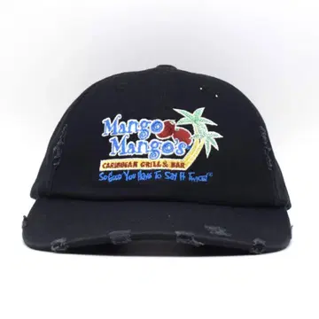 Mango Mango's 레스토랑 기업 자수 캡 구제 의류 야자수 블랙