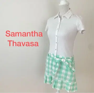 Samantha Thavasa 폴로 원피스 체크 무늬