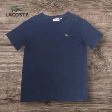 라코스테 V넥 티셔츠/S 네이비 TH165EL