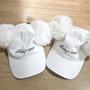 디즈니 모자 퐁퐁 캡 미키 화이트 도쿄 디즈니 리조트