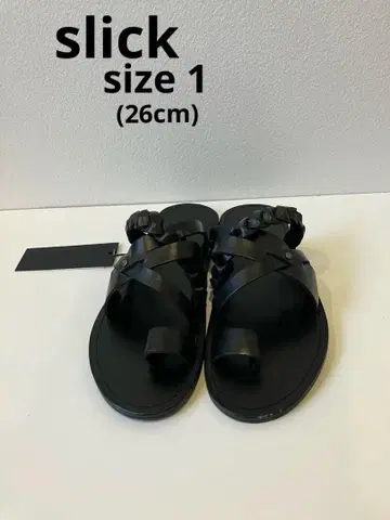 SLICK 슬릭 리얼 가죽 샌들 소가죽 BLACK 26cm 새상품