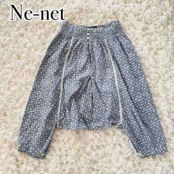 네넷 사루엘 팬츠 구름 음표 집 올 패턴 코튼 100%