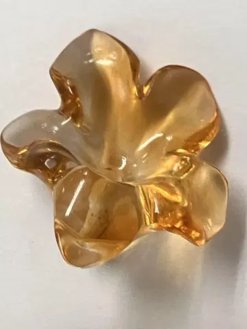 천연 시트린 꽃 모양 18.813ct 약 2.5cm 닛포 간이 감별