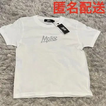 MOBB 모브 스톤 로고 크롭 티셔츠 화이트 S 사이즈