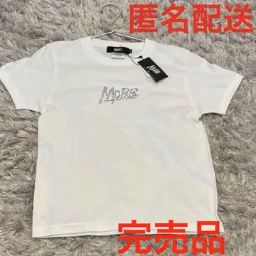 MOBB 모브 스톤 로고 크롭 티셔츠 화이트 S 사이즈