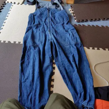 다크 블루 데님 오버롤