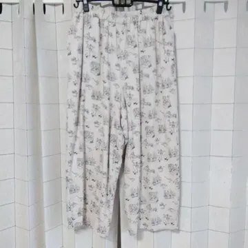 사만사 모스모스 피터 토끼 패턴 팬츠 아이보리