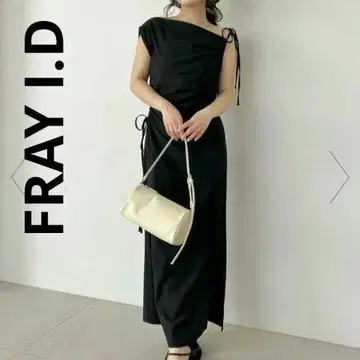 새상품 택 포함 프레이 아이디 드로우 스트링 개더 드레이프 원피스
