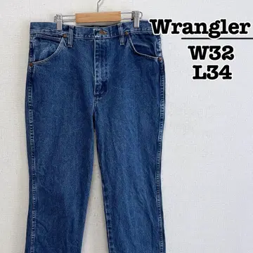Wrangler 936GBK 데님 팬츠 블루 W32 L34 멕시코제