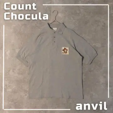 90s 자수 시리얼 캐릭터 캐릭터 T anvil USA제 피케 셔츠