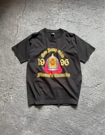90년대 소방관 컨벤션 반팔 티셔츠