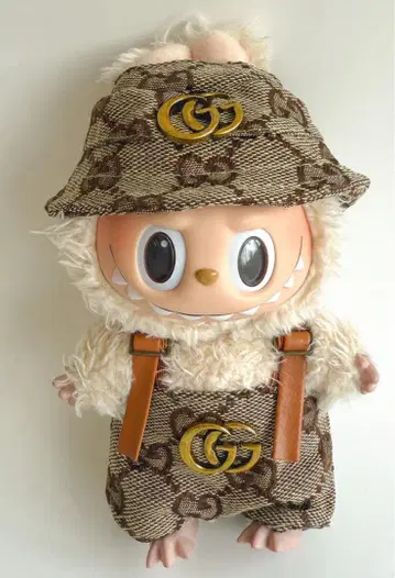 러브브 의류 브라운 버킷 햇과 살로펫 인형 의류 17cm