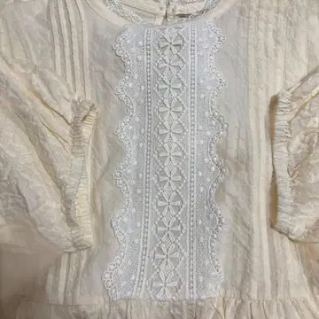 사만사 모스모스 플라켓 레이스 절개 원피스 아이보리 S
