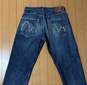 EVISU/에비수 데님 청바지 축구공 자수