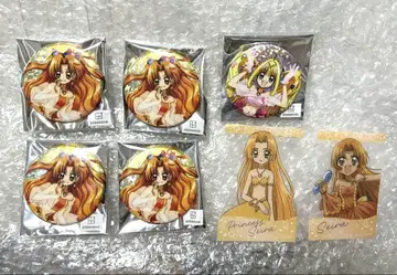 피치피치 피치 namco 캔뱃지 별 얇은 비단 루치아 클리어 카드