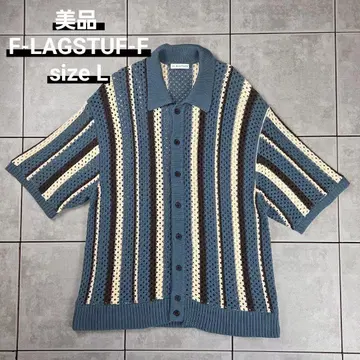 새상품급 F-LAGSTUF-F STRIPE KINT S/S