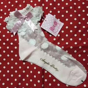 Angelic Pretty Dreamy Dot 크루 기장 삭스