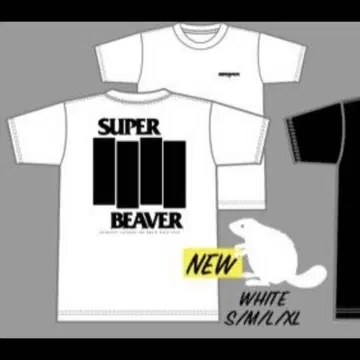 SUPER BEAVER NEW LOGO 티셔츠 화이트 S