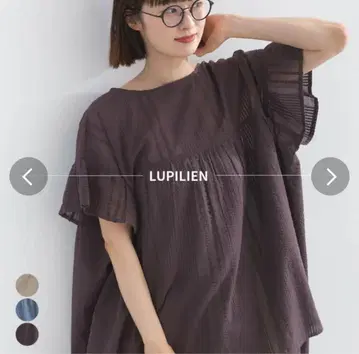 lupilien 루피리안 랜덤 시어서커 소매 플레어 블라우스 인도 면