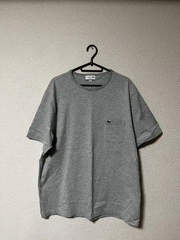 라코스테 그레이 티셔츠 XL 포켓 부착