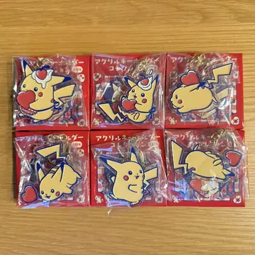 아크릴 키링 피카츄 다이너 PIKACHU DINER 6개 세트