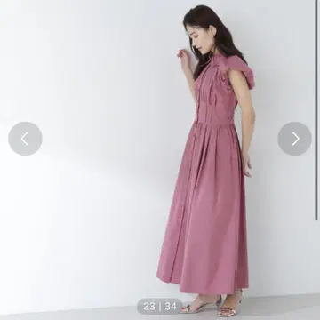 NATURAL BEAUTY BASIC 벌룬 슬리브 셔츠 원피스