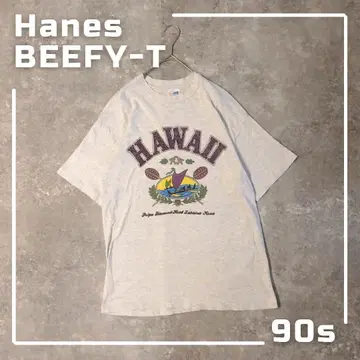 90s Hanes BEEFY-T 티셔츠 마블링 그레이 USA제 헤인즈