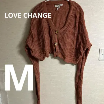LOVE CHANGE 크롭 가디건 오렌지 [M]
