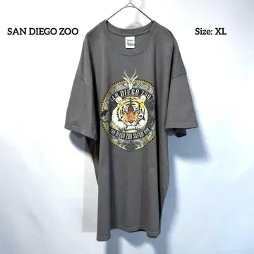 SAN DIEGO ZOO GILDAN 티셔츠 반팔 타이거 그래픽