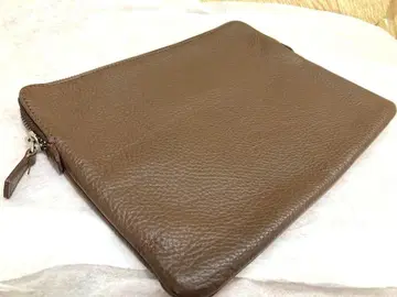 가죽 클러치 백 브라운 유나이티드 애로우즈