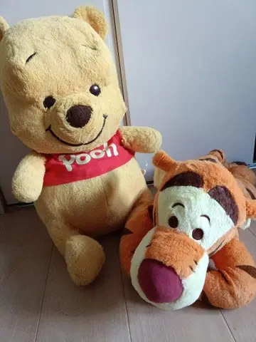 푸우와 티거 봉제 인형 세트