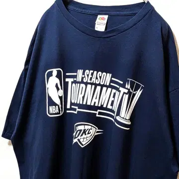 오클라호마 시티 썬더 OKC NBA 티셔츠 네이비 컬러 XL 구제 의류