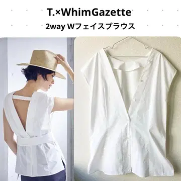 Whim Gazette 컴팩트 브로드 블라우스 슬리브리스 타마루 마키