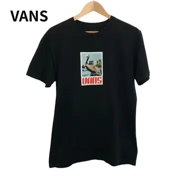 VANS 티셔츠 포토 프린트 애니멀 캐주얼 코튼 반팔 M