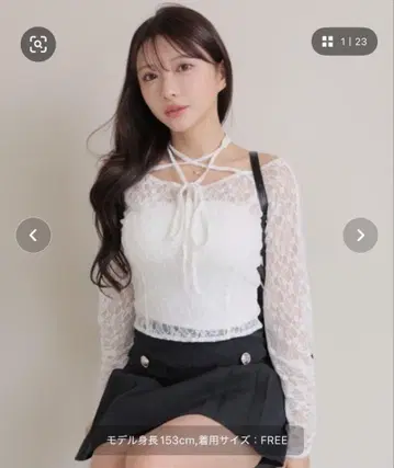 베어 세트 스트랩 오프 숄더 레이스 상의