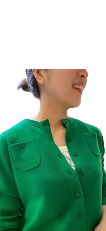 미사용 새상품 CABaN 코튼 캐시미어 크루넥 가디건 S 긴팔