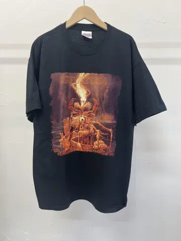 Sepultura 밴드 티셔츠 블랙 데드스탁