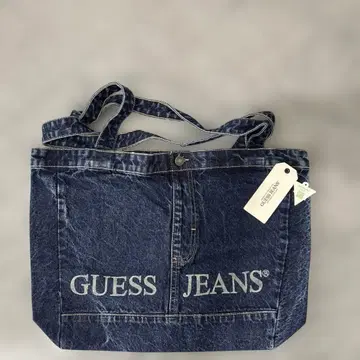 GUESS JEANS 데님 토트백 키링