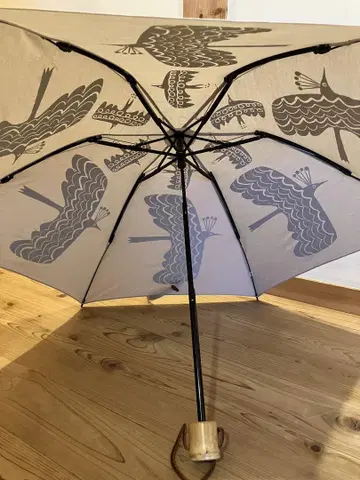 새 무늬 접이식 양산