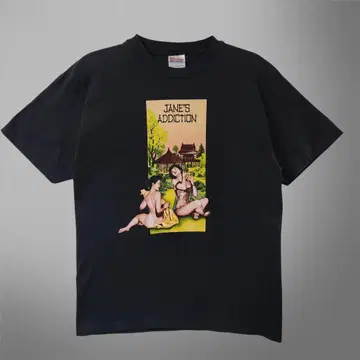 90s JANE'S ADDICTION 빈티지 티셔츠 밴딩 티셔츠 블랙 L