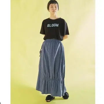 buoy buoy 깅엄 체크 롱 스커트 프리 사이즈