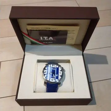 I.T.A. Casanova 블루 러버 벨트 손목시계